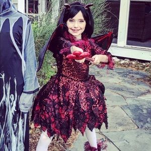 Halloween devil costume with wings size 10
